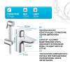 Смеситель для раковины Grohe BauEdge 23757001 с гигиеническим душем, хром фото 3