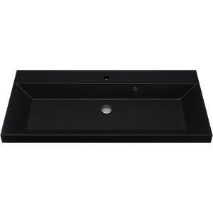 Раковина Uperwood Classic Quartz 291030027 черная матовая, космос, 90x45 Раковина Uperwood Classic Quartz 291030027 черная матовая, космос, 90x45