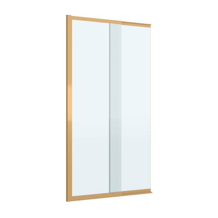 Шторка на ванну Cezares Slider-Fix-Vf-11-90/150-C-Boro профиль брашированное золото, стекло прозрачное, 90x150