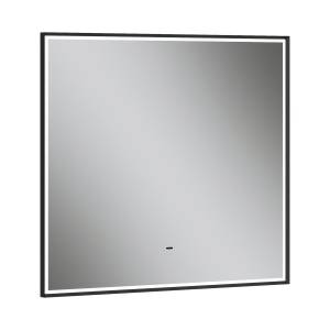Зеркало AQUAme AQM9113B с подсветкой, черный, 80x90