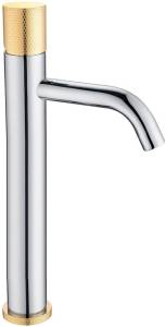 Смеситель для раковины Boheme Stick 122-CRG.2 Chrome Touch Gold