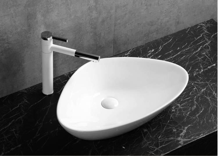 Раковина Cerutti Spa CR7025M белая, 59x39