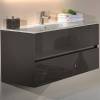 Тумба под раковину Armadi Art Vallessi 837-120-A glossy 120x46 см антрацит глянец 2 полки