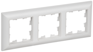 Рамка 3-постовая IEK Brite BR-M32-12-K91 арктический белый/белый