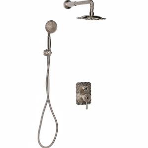 Душевой комплект Milacio Vitoria MC.105.SL серебряный, с внутренней частью