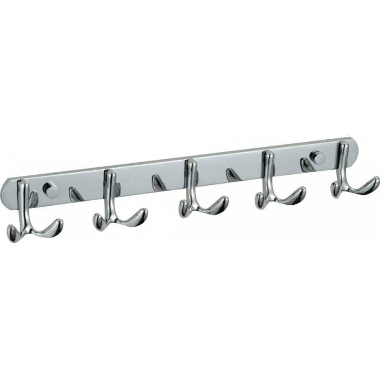 Планка с крючками (5 крючков) Savol S-002255 хром