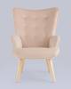 Кресло Stool Group Хью QH-8901K HLR-5 бежевый, велюр фото 6