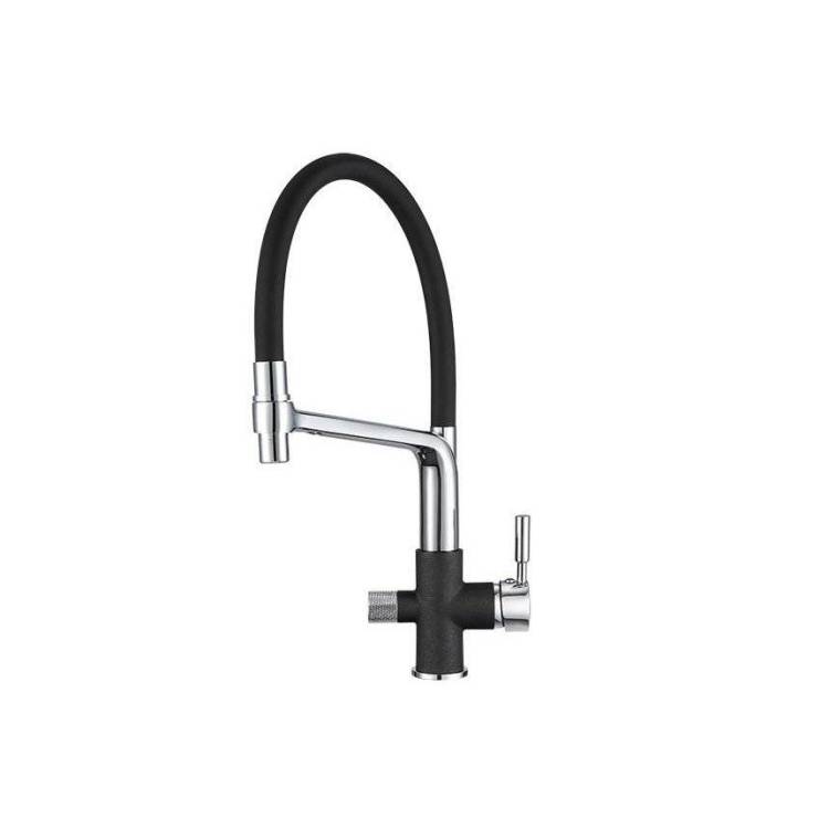 Смеситель для кухни Granula GR-0075, ШВАРЦ