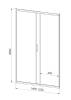 Душевая дверь в нишу Royal Bath Accord RB150HS-C профиль белый, стекло матовое, 150x200 фото 2