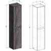 Шкаф-пенал Belbagno Kraft KRAFT-1600-2A-SC-PP-L 33x30x160 Pino Pasadena подвесной левосторонний фото 5