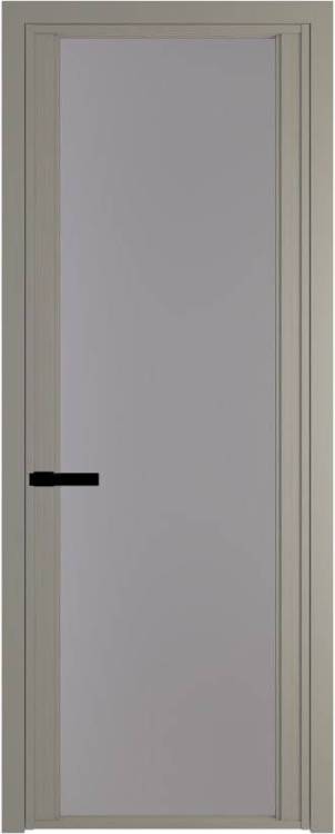 Межкомнатная дверь Profil Doors 2 AGP цвет профиля Никель матовый, стекло безопасное 6 мм монохром серый 600x2000