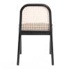 Стул Tetchair Freya 24410 черный, дерево вяз, ротанг, ткань лён фото 4