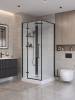 Душевая кабина BelBagno UNO-CAB-A-1-90-C-NERO-Bi-TOP-L левая, 90x90x213 фото 2
