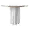 Стол Bradex Home Aura RF 0807 керамогранит Calacatte gold (глянец), белый 110x110x75 фото 2