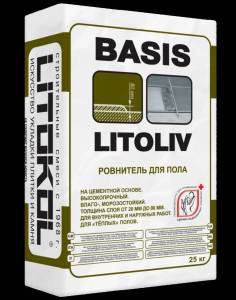 Ровнитель цементный Litokol Litoliv Basis высокопрочный серый 25 кг