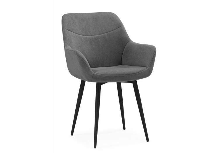 Стул на металлокаркасе Notta Флюид 642957 темно-серый (zd 995) / черный