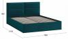 Кровать двуспальная Трия Глосс TRI_240713 Confetti Izumrud фото 4