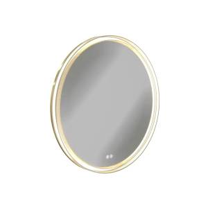 Зеркало Teymi Lina Romantic Gold T20133 с подсветкой и подогревом, сенсор, круглое, D80