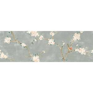 Керамогранит Ragno Mixed RA1X Decoro Fiore Di Pesco Verde Touch B Rett 40x120