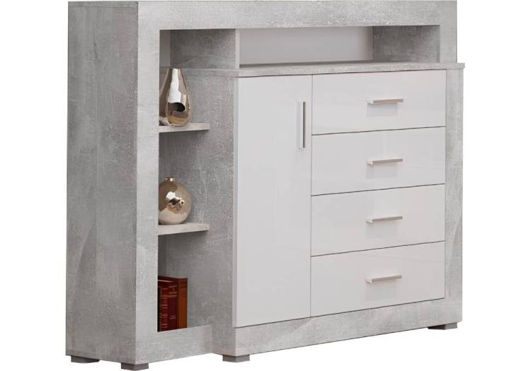 Комод Woodville Mирандa 297021 atelier/белый глянец