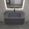 Раковина Uperwood Lagoon Quartz 297000018 серая матовая, серый шелк, 80x48 фото 4