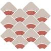 Декор Kerama Marazzi Таделакт KMD2HID010BR Наборный Бежевый Светлый, Красный Матовый Обрезной 28x30