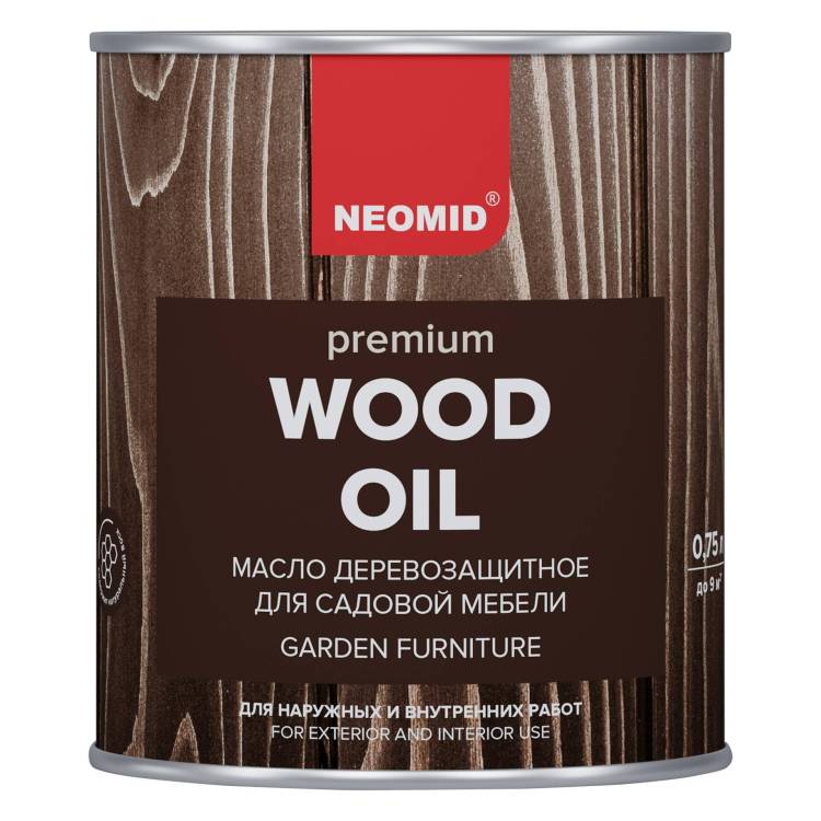 Масло деревозащитное для садовой мебели Neomid Premium красное дерево 0.75 л