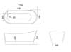 Акриловая ванна Cerutti Spa Gloria CT10881 черная снаружи, белая внутри, 170x75 фото 4