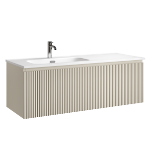 Тумба под раковину Sancos Snob R 1.0 SNR1.0120LCE c одним ящиком Soft close, Beige Soft, 119.5x44.5x40.6