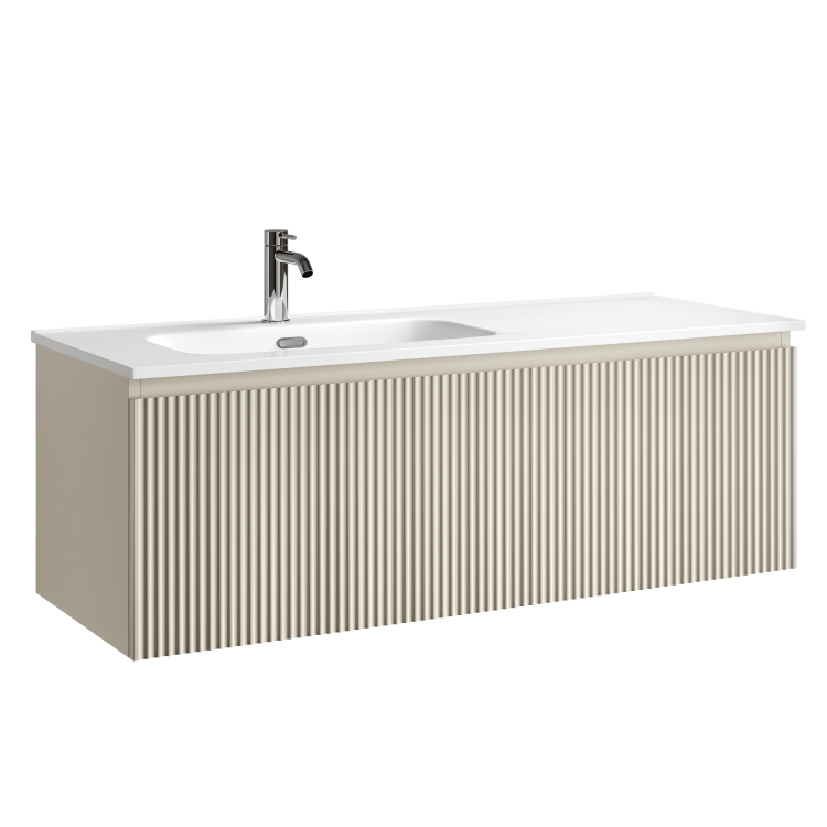 Тумба под раковину Sancos Snob R 1.0 SNR1.0120LCE c одним ящиком Soft close, Beige Soft, 119.5x44.5x40.6