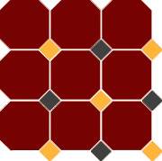 Керамогранит Top Cer Victorian Designs series 4420 OCT14+21-A Brick Red OCTAGON 20/Black 14 + Ochre Yellow 21 Dots 30x30 Керамогранит Top Cer Victorian Designs series 4420 OCT14+21-A Brick Red OCTAGON 20/Black 14 + Ochre Yellow 21 Dots 30x30