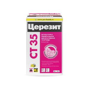 Штукатурка Ceresit CT 35 "Короед" 2.5мм Белый 25 кг