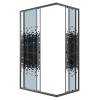 Душевой уголок Niagara Eco NG-1012-14QBLACK профиль черный матовый, стекло с узором, 120x80x190 фото 2
