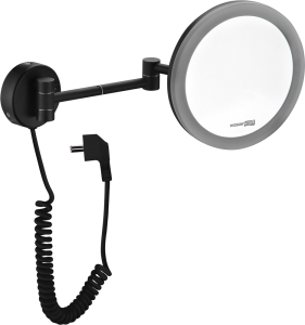 Косметическое зеркало Wasserkraft K-1004Black с подсветкой