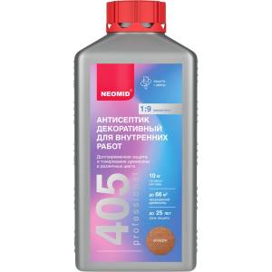 Антисептик декоративный для внутренних работ Neomid 405 фундук 1 кг