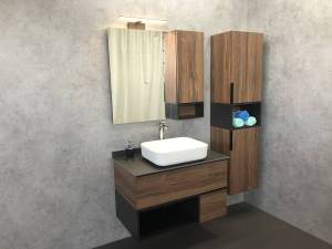 Мебель для ванной Comforty Штутгарт 90 дуб темно-коричневый