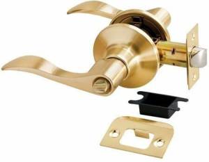 Дверная ручка Rucetti HK-03 WC SG с фиксатором матовое золото