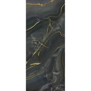 Керамогранит Vallelunga Grandiosa VGRAONO Preziosa A Onice Nero Oro 120x280