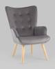 Кресло Stool Group Хью QH-8901K HLR-20 серый, велюр фото 2