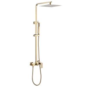 Душевая стойка Abber Daheim AF8220G без излива, золото матовое