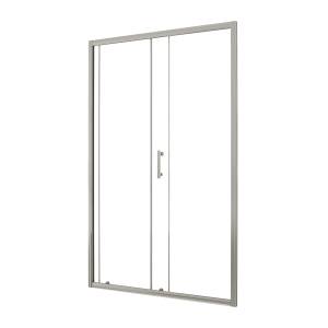 Душевая дверь в нишу Taliente TA-110-1CP профиль хром, стекло прозрачное, 110x195