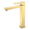 Смеситель для раковины Boheme Qubic 472-G Gold высокий