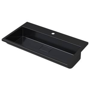 Раковина Uperwood Barsa 3939193463 черная глянцевая, 80x45