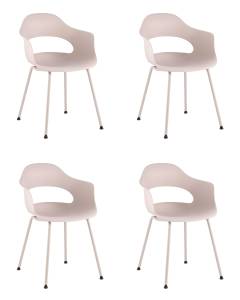 Набор из 4 стульев Stool Group Lady SL-7018K cream 90574 X4 нежно-розовый, пластик