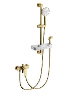 Смеситель для ванны Wonzon & Woghand WW-A31003-BG с душевым гарнитуром, брашированное золото