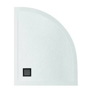 Поддон для душа BelBagno Uno TRAY-MR-UNO-RH-120/80-550-35-W-L-NO с сифоном и чёрной матовой декоративной накладкой, 120x80