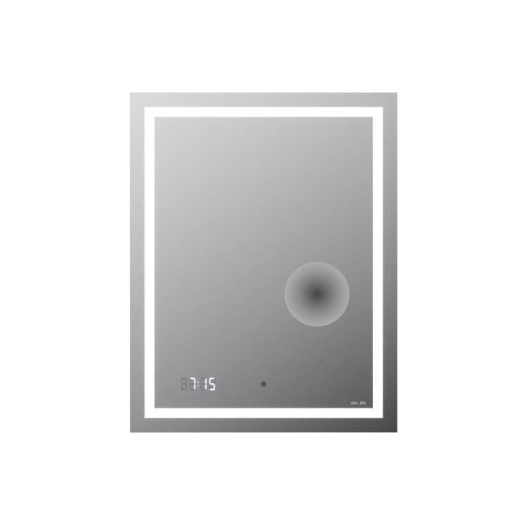 Зеркало AM.PM Gem 55 с LED-подсветкой, часами и косметическим зеркалом
