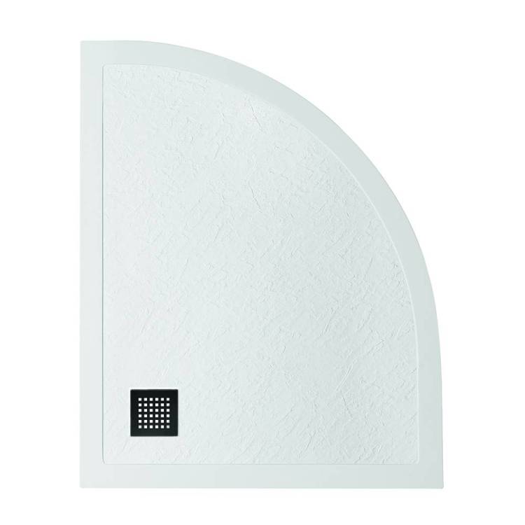 Поддон для душа BelBagno Uno TRAY-MR-UNO-RH-120/80-550-35-W-L-NO с сифоном и чёрной матовой декоративной накладкой, 120x80