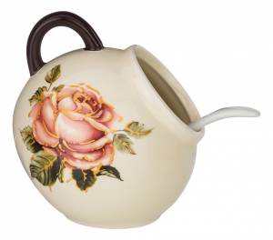 Солонка с ложкой АРТИ-М Корейская роза 358-1706 (9.5x9.5 см.)