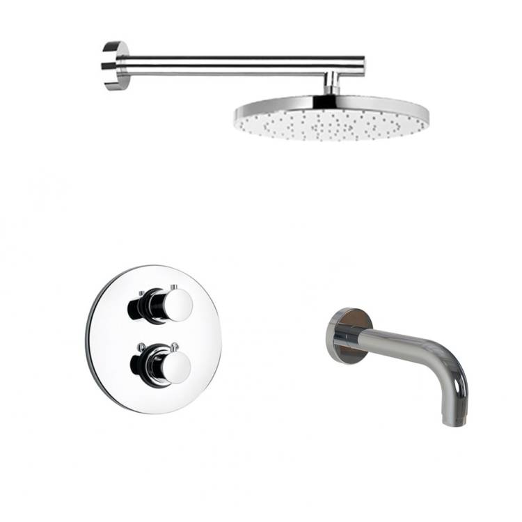Душевой комплект Paini Cox 78CRSET26911THBATHHEAD на 2 потребителя, с верхним душем, хром